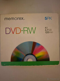 DVD-RW MEMOREX 4.7GB 4x 5ks slim pack