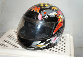 Helma na motorku S motocyklová přilba FM 56cm, dobrý stav.