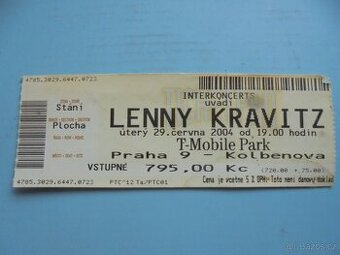sběratelská vstupenka Lenny Kravitz