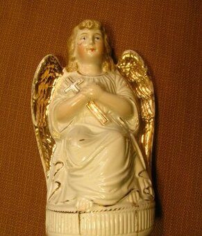 Figurka anděla porcelánová, starožitná cca 200 let staré