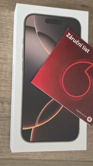 Nový Apple iPhone 16 Pro 256 GB – pouštní titan, nerozbalený