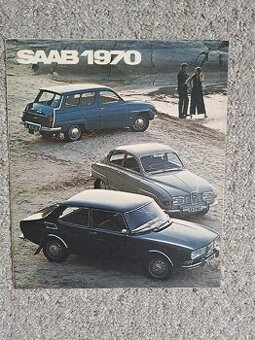 Prospekt automobilů SAAB 1970, dobový, originální