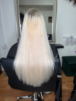 Blond vlasy pravé - na prodloužení