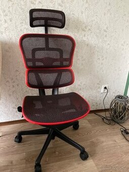 Herní křeslo Kancelářská židle pro hráče Ergohuman 2 Červená