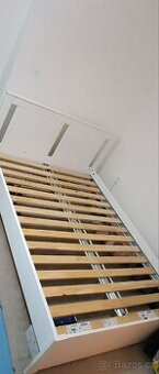 Manželská Postel IKEA včetně roštů a matrace 160x200 cm
