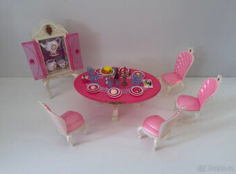 Barbie jidelní set a komoda + jídlo a nádobí