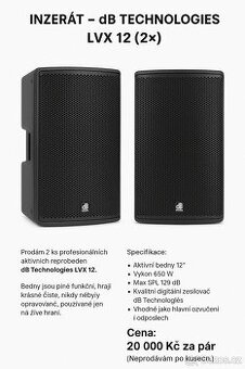 dB Technologies LVX 12 (2×)