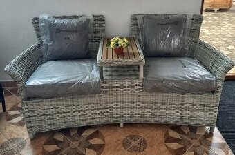 ratanový zahradní nábytek Milos šedý