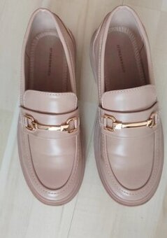 MOKASÍNY - Béžové boty chelsie