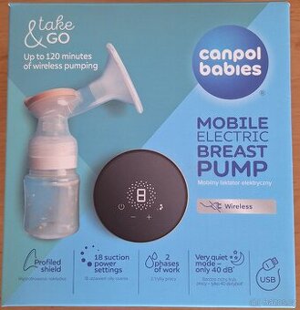 Canpol odsávačka mléka Take&Go - téměř nová, záruka