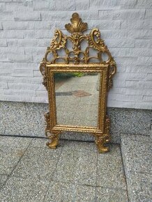 Barokní zrcadlový rám, zlacený, rozměry 135x70 cm