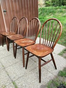 Krásné starožitné židle Tatra pevné_cena za kus - 1
