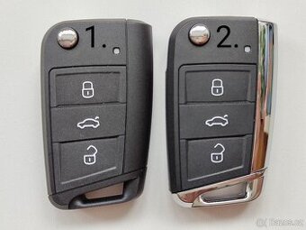 Klíč Volkswagen Škoda Seat. Klíč s planžetou HU66 a logem,