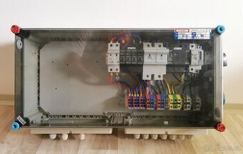 Rozvaděč -24V/230V kompletní pro fotovoltaická elektrárna