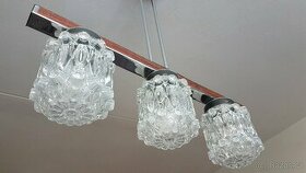 Lustr z broušeného skla, chrom Brusel ČSSR