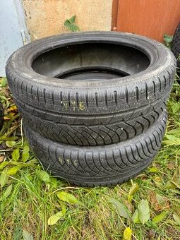496. 2x zimní pneu michelin 215/45 r18 (cca 6,5 mm)