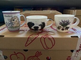 Nové porcelánové hrnky - různé velikosti, motivy