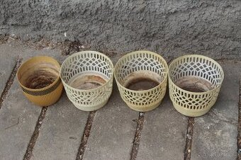 Retro ozdobné obaly na květináče