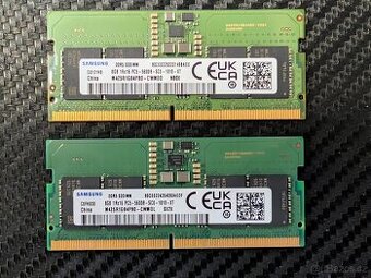 notebook paměti 2 x 8 GB DDR5 5600 MT/s