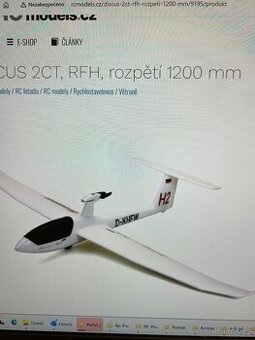 větroň DISCUS 2CT, rozpětí 1200 mm, Graupner