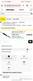 Tlumiče SACHS přední SA 316990