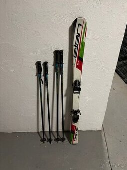 Sjezdové lyže Elan 130cm + hůlky Arcore 95cm a 105cm