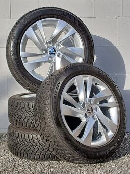 Zánovní zimní orig alu Škoda Octavia IV 205/55/17 vzorek 8mm