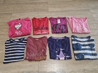 8x tričko s dlouhým rukávem vel. 122-128