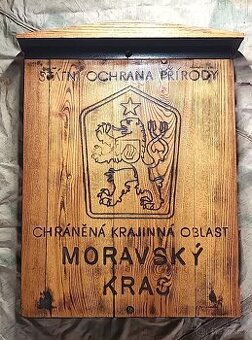 Stará dřevěná cedule Moravský Kras z 80let, RARE