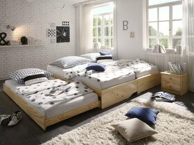 Multifunkční praktická rozkládací postel včetně matrací