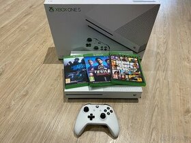 Xbox One S 1TB, hry– jako nový