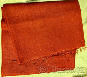 Oranžová tkanina na vyšívání 120 x 140 cm - 1
