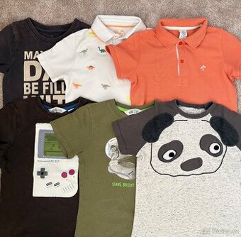 Set tricek s kratkym rukavem - Next, H&M, Linex - vel.110