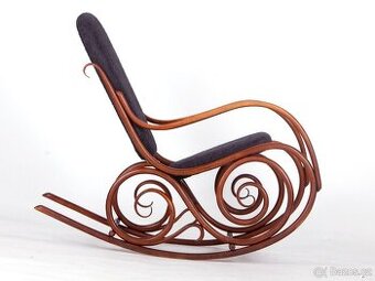 Značkové starožitné houpací křeslo THONET, 1930.