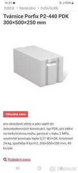 Tvárnice Porfix P2-440 PDK 300×500×250 mm
