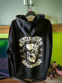 Mikina BLACK HEART Devil Skull NOVÁ - 1
