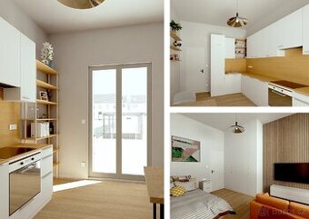 Byt 1+1 se soukromou terasou, celkem 69m2, Pardubice