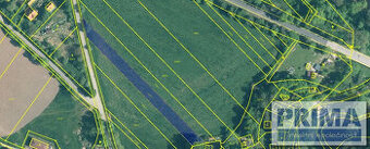 Stavební pozemek 820 m2 a louka 1169 m2 Všemyslice