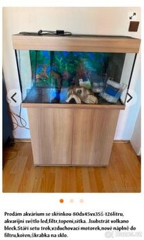 Akvárium Se skříňkou 126L