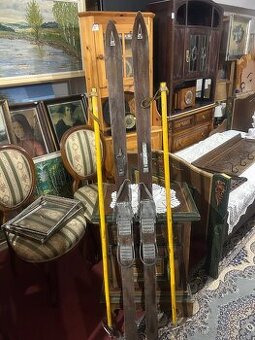 Dřevěné lyže Massag s kovovým vázáním Kandahar