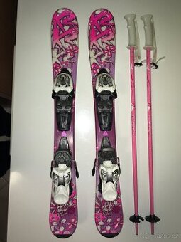 Dívčí lyže K2_76cm, hůlky 75cm - 1