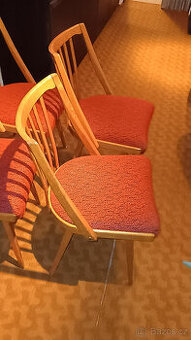 Čalouněné retro židle Antonín Šuman - 4ks