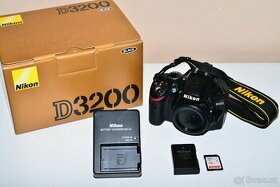 Nikon D3200 + příslušenství ( 2800 exp.)