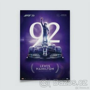 Plakát automobilist Lewis Hamilton