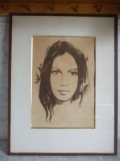 Obraz,pasparta -litografie  "Petr Tamchyna - Tvář"