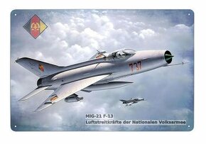 plechová cedule - MiG-21 F-13 (Východní Německo) - 1
