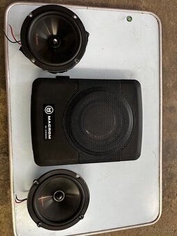 Subwoofer Macrom M-SW800, Musway ME6.2C, kabeláž