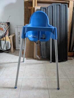 Dětská jídelní židlička IKEA modrá - 1