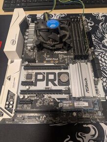 AsRock B250 pro4 + i3 6100 + 4gb + 128gb M2 SSD disk - 1