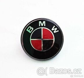 BMW přední i zadní znak červenočerný 82mm